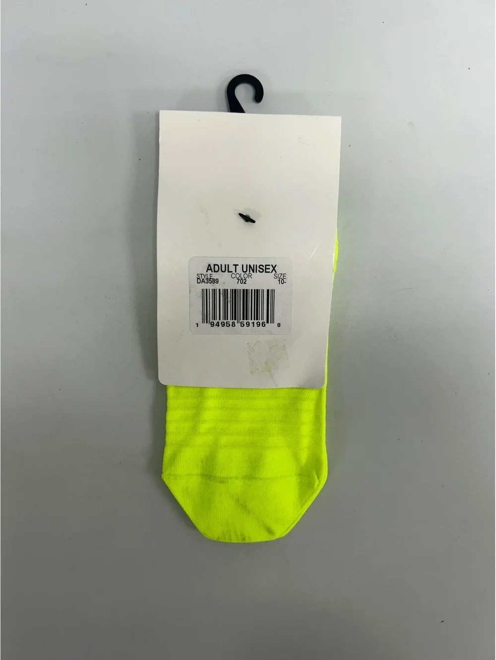 Nike Unisex Neon Yellow Socks - Single Pair